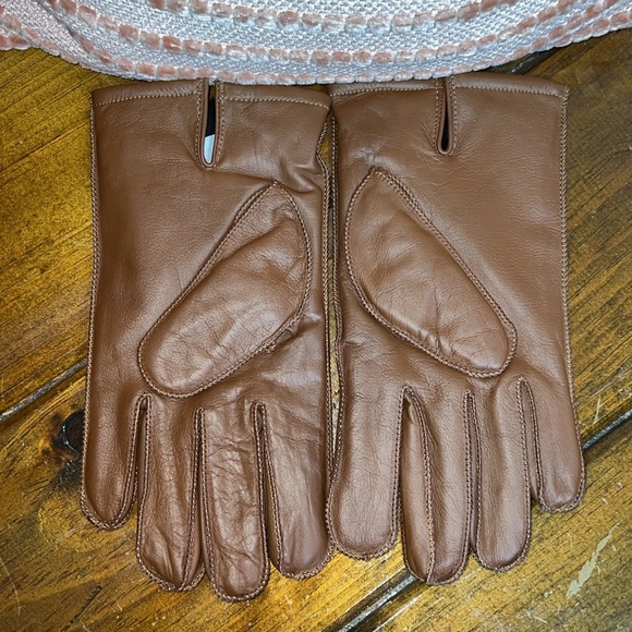 Isotoner Men’s Genuine Leather Brown Gloves- L - Picture 2 of 4